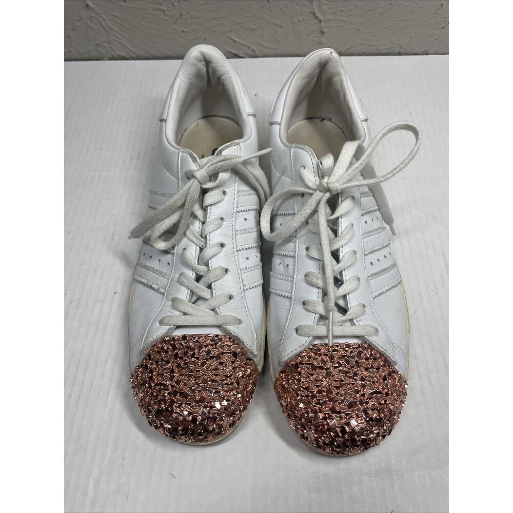 Adidas PRB 698001 Superstar Women’s Rose Gold Metal Toe Leather Shoes Size 10